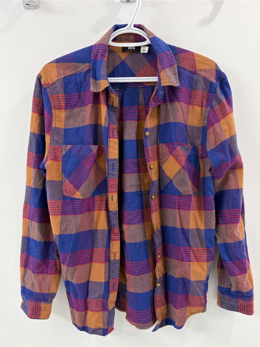 BDG Plaid Flannel Jacket - Small